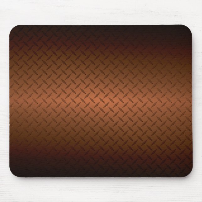 Diamantplatte Aussehen Muster schwarz bis kopperfa Mousepad (Vorne)
