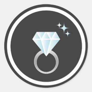 Diamantring-Aufkleber Runder Aufkleber