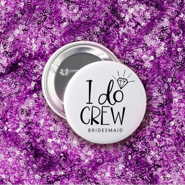 Diamantring I Do Crew Hochzeit Button (Von Creator hochgeladen)