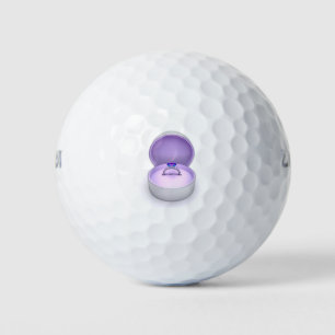 Diamantring mit Box Golfball