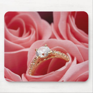 Diamantring-Rose Mousepad