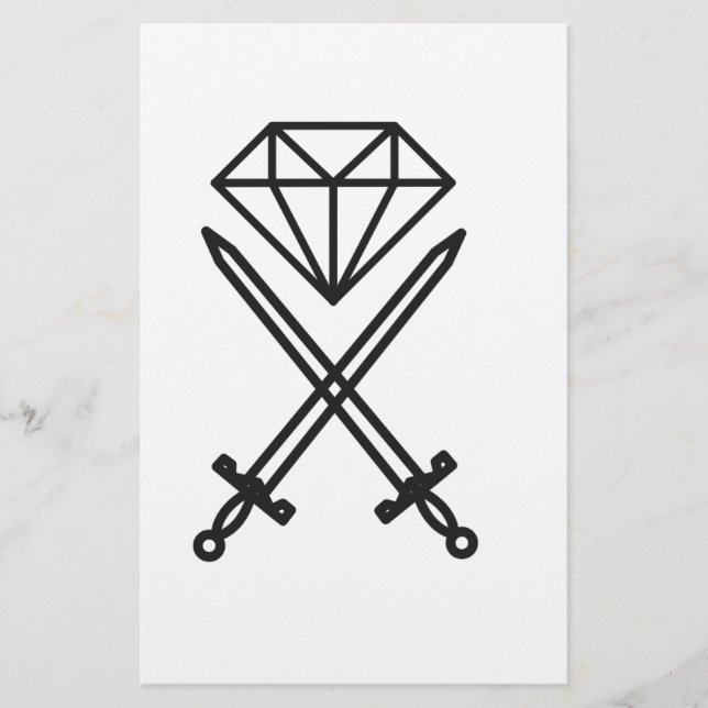 Diamantschnitt Briefpapier (Vorderseite)