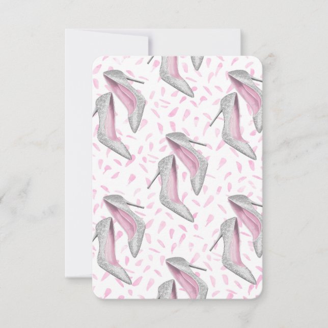 Diamantschuhe Einladung (Vorderseite)