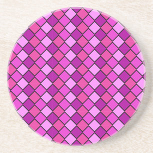 Diamantserie - Rosa Untersetzer 1 in vielen Farben