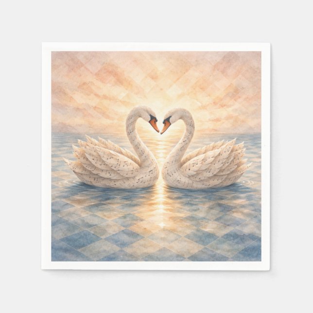 Diamantsonnenuntergang Serviette (Vorderseite)