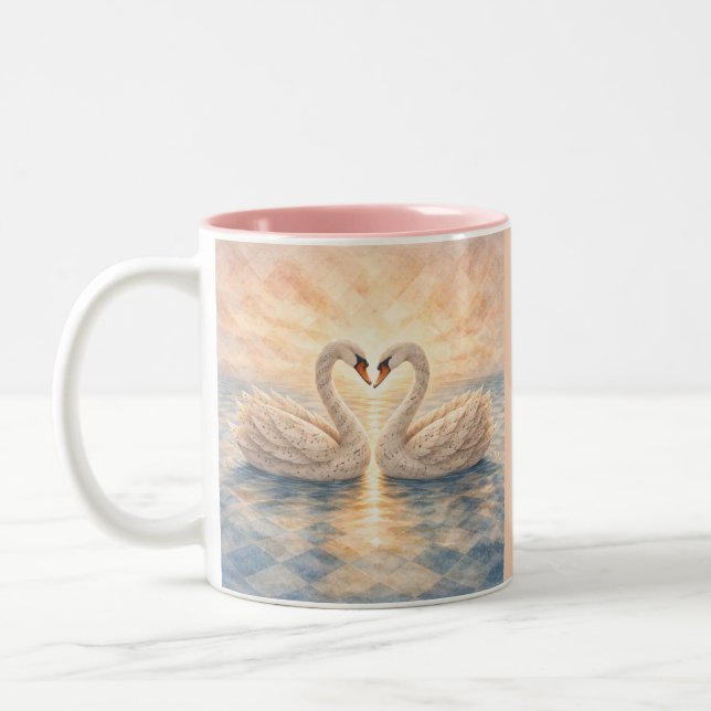 Diamantsonnenuntergang Zweifarbige Tasse (Links)