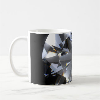 Diamantstein: schwarzer Raumfunkel. Kaffeetasse