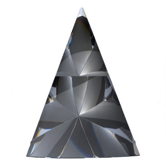 Diamantstein: schwarzer Raumfunkel. Partyhütchen