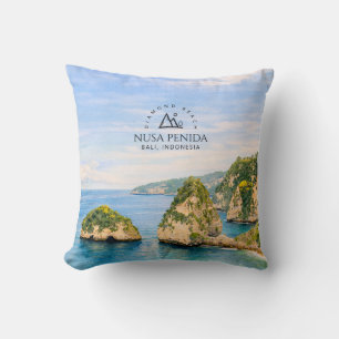 Diamantstrand Bali Aquarell Türkisblaues Meer Kissen