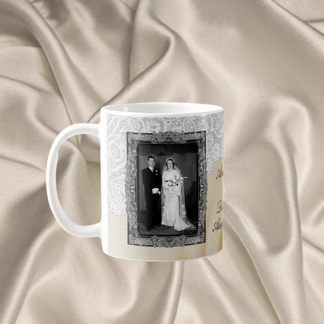 Diamond 60. elegantes Foto Hochzeit Jahrestag Kaffeetasse (Von Creator hochgeladen)