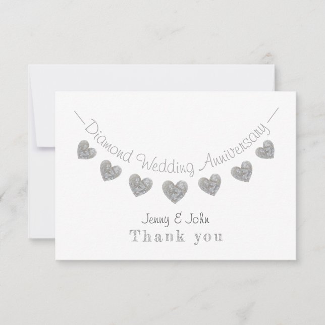 Diamond 60. Hochzeitstag bunting danke Ihnen (Vorderseite)
