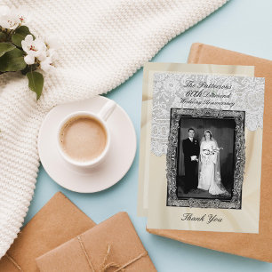 Diamond 60. Hochzeitstag Dankeskarte