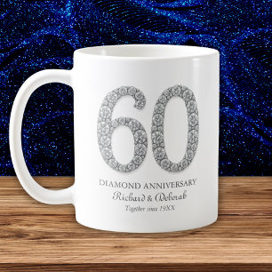 Diamond 60. Hochzeitstag Kaffeetasse
