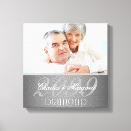 Diamond 60 Jahre Damask 12x12 Foto Leinwanddruck