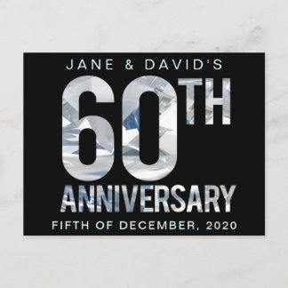 Diamond 60 Jahre Party Postkarte