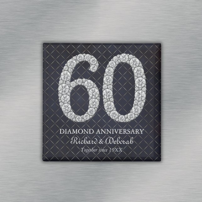 Diamond 60. Wedding Anniversary Keepake Magnet (Diamond 60th Wedding Anniversary Keepsake Magnet
)