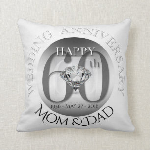 Diamond 60. Wedding Anniversary Pillow Kissen