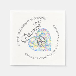Diamond 60th Anniversary Herzkunst Servietten