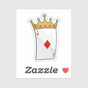 Diamond Ace mit King Crown Aufkleber