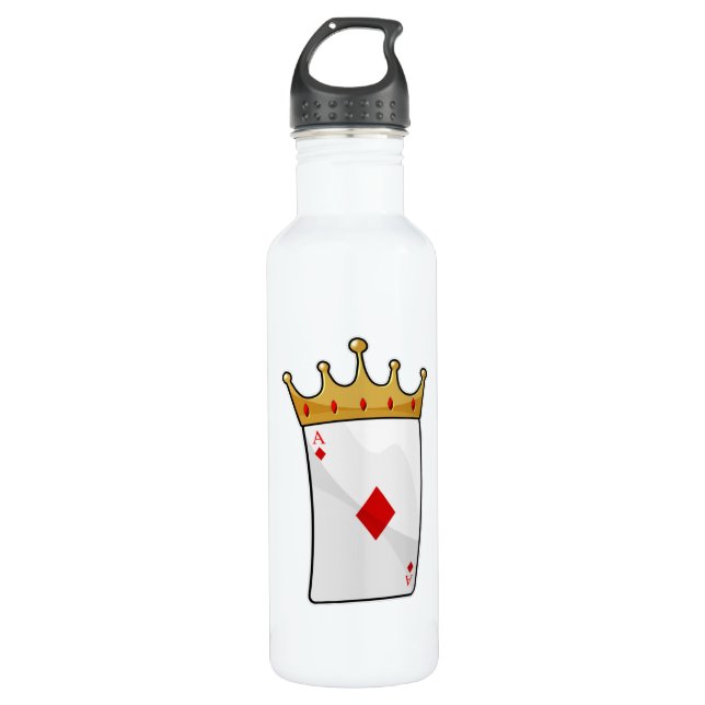 Diamond Ace mit King Crown Edelstahlflasche (Vorderseite)