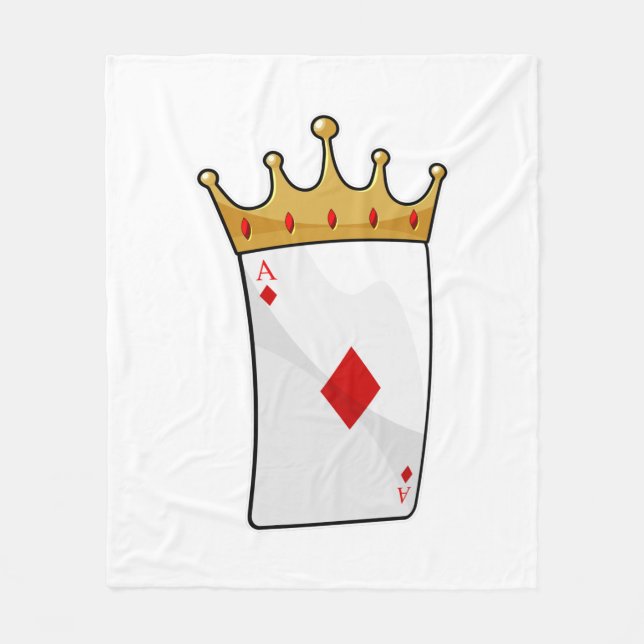 Diamond Ace mit King Crown Fleecedecke (Vorderseite)