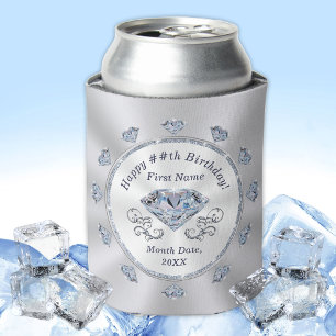 Diamond Birthday Party Favoriten, Personalisiert Dosenkühler