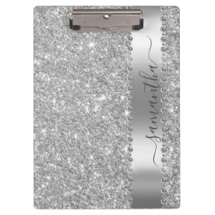 Diamond Bling Glitzer Kalligrafie Name Rose Gold Klemmbrett