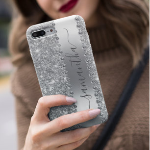 Diamond Bling Glitzer Kalligrafie Name Rose Gold Samsung Galaxy Hülle