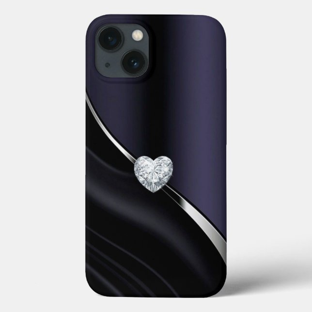 Diamond Blue Black Case-Mate iPhone Case (Rückseite)