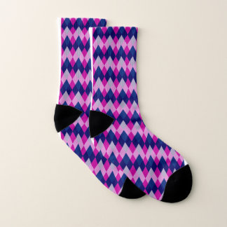 Diamond Blue Pinks Drucksocken Socken