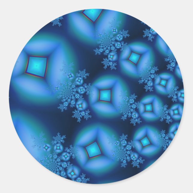 Diamond Blueberries Trippy Psychedelic Runder Aufkleber (Vorderseite)