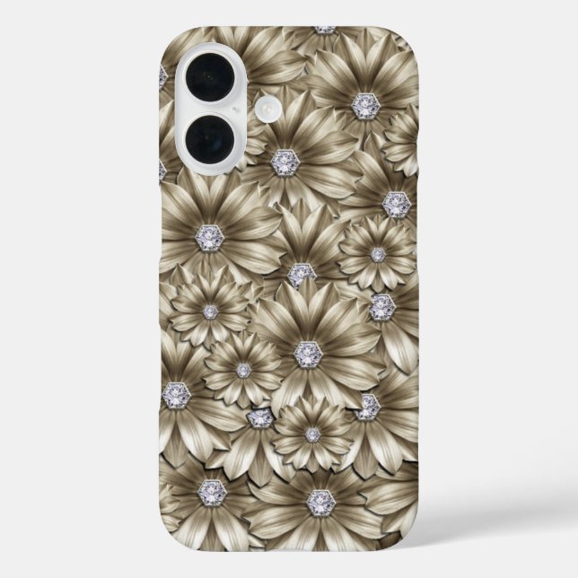 Diamond Blume Gemstone iPhone Case (Rückseite)