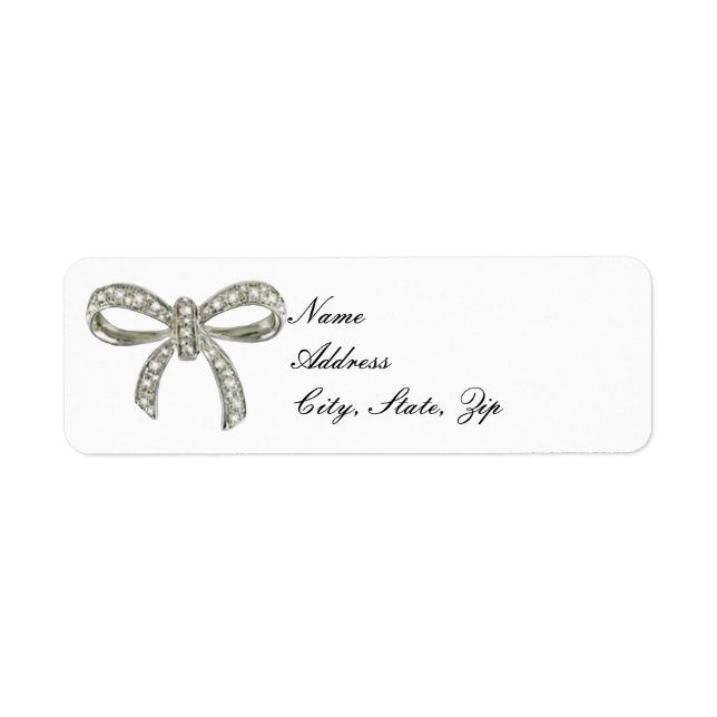 Diamond Bow Address Labels (Vorne)