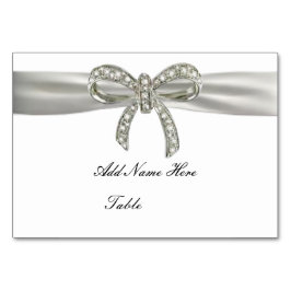 Diamond Bow Wedding Table Platzkarte Tischnummer