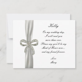 Diamond Bow Wedding Trauzeugin Card Einladung