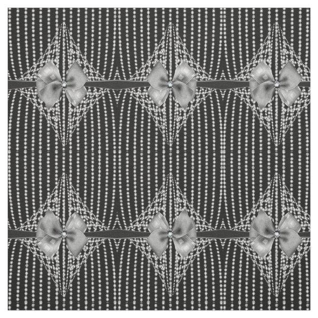 Diamond Bows Elegant Goth Muster Fabric Stoff (Muster)