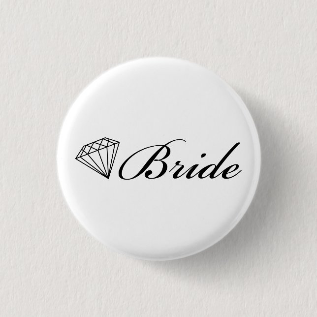 Diamond Bridge Button Schwarz auf Weiß (Vorderseite)