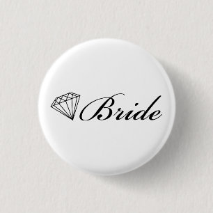 Diamond Bridge Button Schwarz auf Weiß