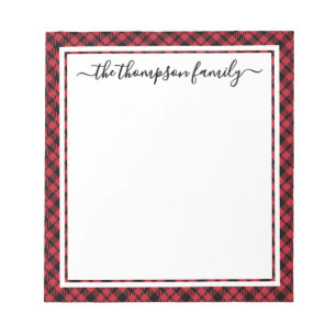 Diamond Buffalo Karierter Skriptfamilie Notizblock