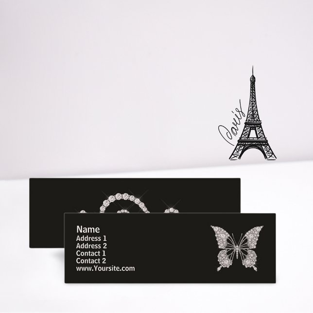 Diamond Butterfly Mini Business Card Mini Visitenkarte (Von Creator hochgeladen)
