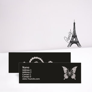Diamond Butterfly Mini Business Card Visitenkarte