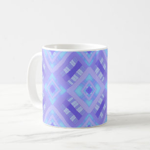 Diamond Check Patchwork - Lavendel Türkis 1 Kaffeetasse