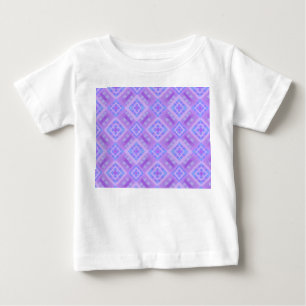 Diamond Check Patchwork - Lila Blau 1 Baby T-shirt