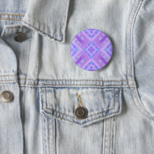 Diamond Check Patchwork - Lila Blau 1 Button