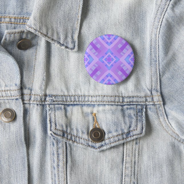 Diamond Check Patchwork - Lila Blau 1 Button (Beispiel)