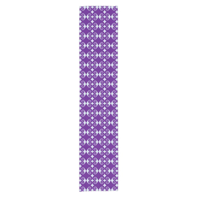 Diamond Curl Pattern Kurzer Tischläufer (Vorderseite)