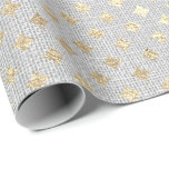 Diamond Cut Foxier Gold Silver Gray VIP Linde Geschenkpapier<br><div class="desc">Minimalismus und Eleganz Art Deco</div>