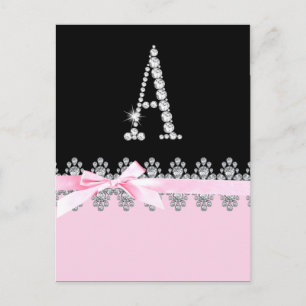 Diamond Delilah Initial:A Postkarte
