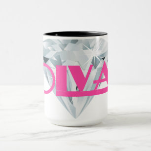 Diamond Diva Pink Tasse