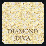 DIAMOND DIVA QUADRATISCHER AUFKLEBER<br><div class="desc">GROSSES DIVA-DESIGN</div>